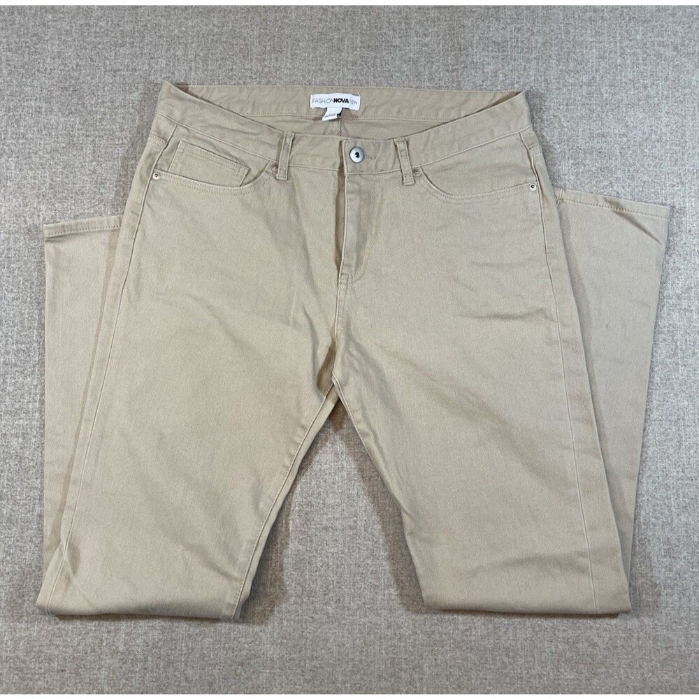 Fashion Nova Skinny Fit Tan Khaki Pants Men’s Size 36x32